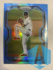 2021 Panini Prizm #87 Sixto Sanchez Carolina Blue Rookie RC Miami Marlins